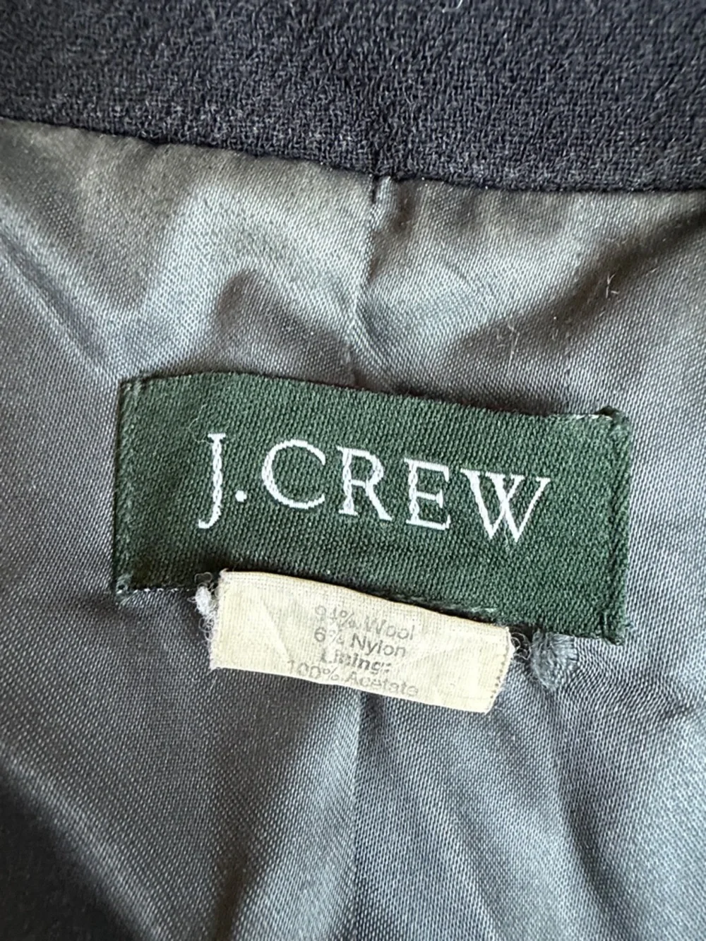 J. Crew Black stadium cloth Wool-Blend Double-Button Pea Coat - Picture 5 of 5